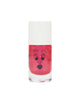 A bottle of Nailmatic - Nail Polish - Sissi with a cartoon face featuring eyes, eyelashes, and lips printed on the front, against a white background.