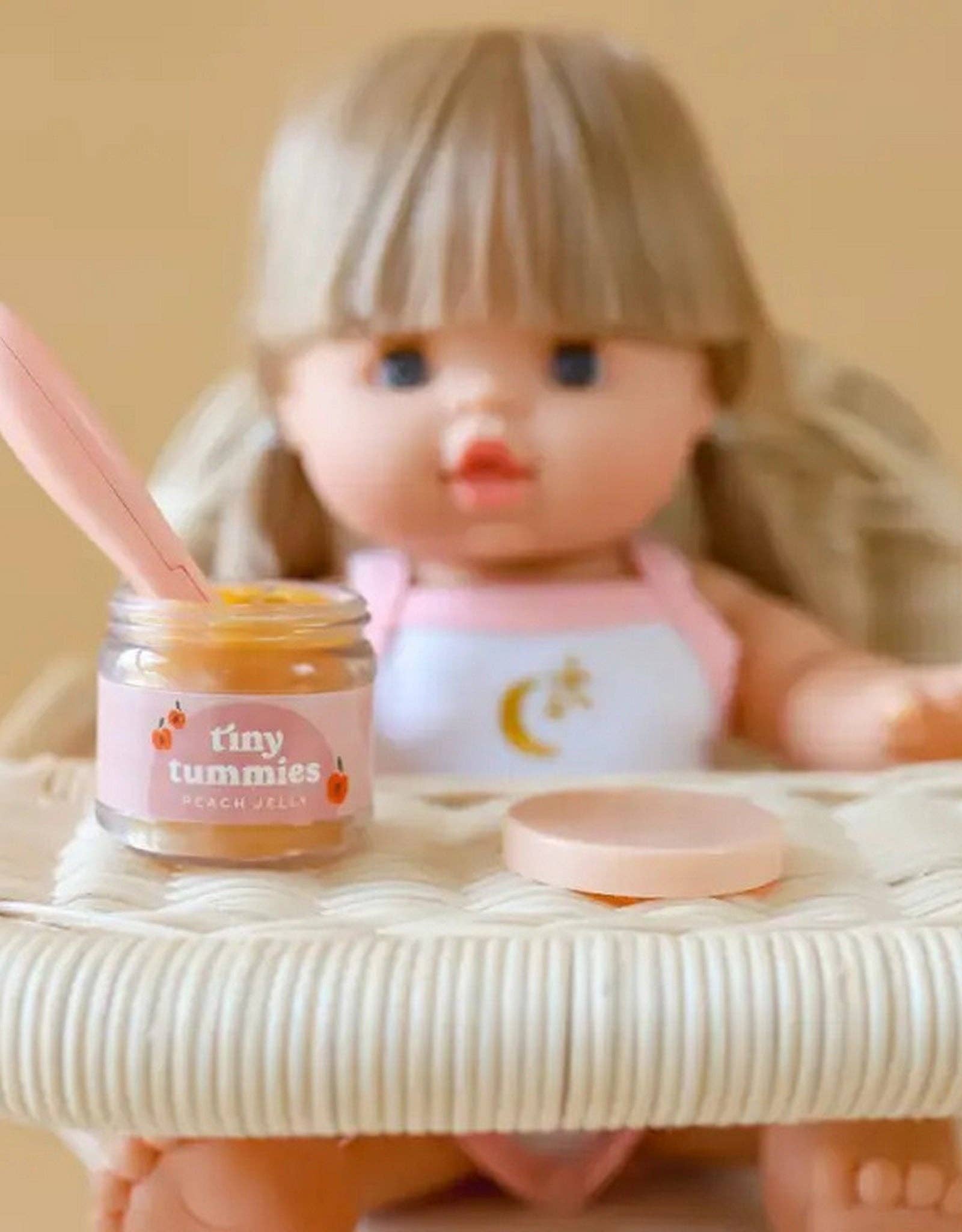 Tiny Tummies Apple jelly food Jar and spoon Tiny Harlow Odin Parker