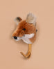 The Coat Hanger - Fox is a wooden animal wall hook featuring a fox's head with lifelike orange, white, and black fur details, set against a simple beige background.