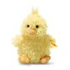 The "Pipsy Chick Stuffed Plush Spring Animal, Easter Basket" is a fluffy yellow plush with a head tuft and charming black eyes. Featuring orange feet, a cute beak, and a yellow tag on its wing, it's part of the "Friends Under $50" collection—a perfect companion ball of fur.