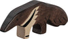 The Holztiger Anteater is a handcrafted wooden toy, made in Europe and painted brown with black and white details on the face, legs, and body—an ideal addition to any HOLZTIGER collection.