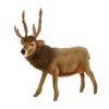The Brown Reindeer Stuffed Animal, 20", features light brown fur, a darker mane, and large antlers—perfect for fans of realistic plush toys by HANSA animals.