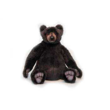 The Brown Tommy Bear Stuffed Animal, 30", sits upright on a white background with arms slightly outstretched and legs spread in front.