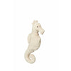 The Senger Naturwelt Cuddly Animal - Seahorse is a plush, cream-colored pillow with a curled tail and simple features, made as a sustainable cuddly toy and displayed against a plain white background.