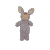Olli Ella Cozy Dinkum - Bunny Twinkle is a posable plush doll dressed in a soft, light gray bunny costume with long ears and a hood, featuring closed eyes and a peaceful expression.