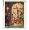 Cats in December - 1000 Piece Jigsaw Puzzle box featuring an illustration of a woman holding a glowing star in a living room filled with cats, a decorated Christmas tree, and holiday garlands.