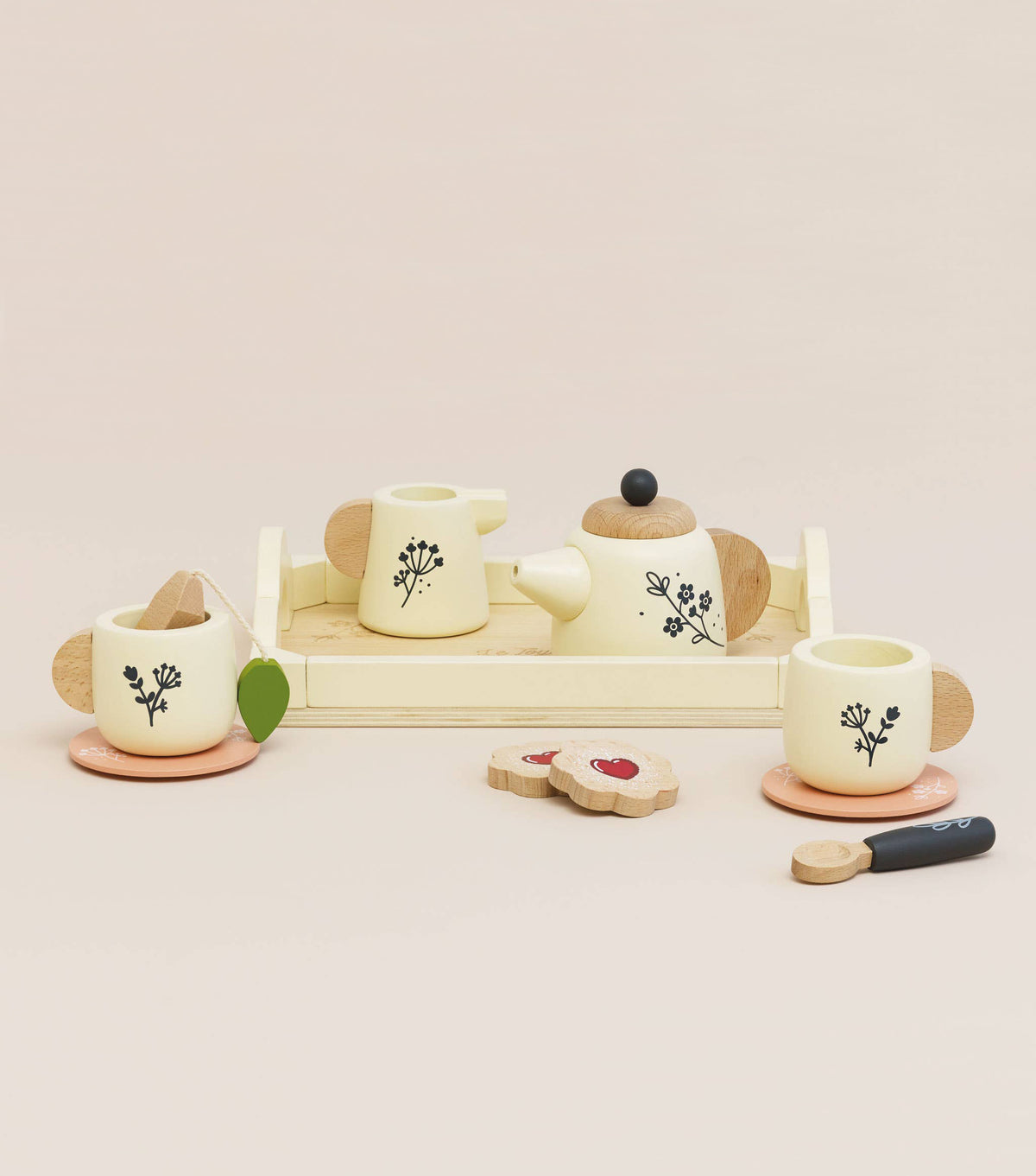 TE-MANA Noni Brightening Set 5点セット Wooden Tea Set & Tray– Odin Parker