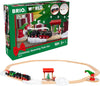 The BRIO World Christmas Steaming Train Set, for ages 3+, includes a festive steaming train, holiday-themed accessories, and a wooden track, with display options both in and out of the box.