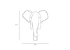 The Coat Hanger - Elephant features a simple black outline drawing of an elephant's head from the front, with large ears, trunk, and tusks. Dimensions: 24 cm high x 10 cm wide. Perfect for adding a unique touch to your space.
