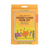 The Huckleberry Pressed Flower Frame comes in vibrant packaging with flowers and leaves, and includes a beechwood frame and blotting paper so you can turn garden blooms into pressed flower art.