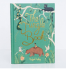 Cover of "The Jungle Book: Collector's Edition" by Kipling. This hardcover features a green background with jungle animal illustrations, including a snake, bear, and panther. Elegant gold lettering accents as a child sits on the bear.