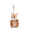 The Bukowski - Brunis Squirrel Bag Charm features plush brown and white fur, a sweet upright pose with small arms, white cheeks, and tufted ears. Attached to a silver keyring clip on a plain white background, this charming woodland accessory makes the perfect cute keychain or bag charm for any fan of forest friends.