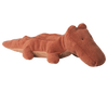 The Maileg Crocodile, Medium – Vintage Rose is a rust-brown plush with outstretched legs and simple stitched features, making it a charming, huggable addition to any stuffed animal collection.