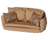 The PRE-ORDER: Maileg Sofa Bed, Mouse, Large - Ocher (Estimated Arrival Early October) is a cozy ocher sofa bed with a classic design and soft edges, ideal as a mice bed or charming decorative accent.