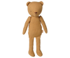 PRE-ORDER: Maileg Teddy Mum - Cream Yellow stands upright against a plain white background, featuring stitched facial details, elongated arms and legs, and no clothing or accessories. Estimated arrival mid November.