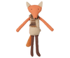 The PRE-ORDER: Maileg Fox, Big Brother (Estimated Arrival Early November) features an adorable orange and beige plush fox with a bushy tail, brown legs, and a striped scarf—your perfect forest friend companion.