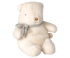 The PRE-ORDER: Maileg Teddy Bear Plush, Mini - Off White (Estimated Arrival Early October) sits upright against a plain background, making it the perfect mini huggable companion for cozy moments.