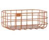 The PRE-ORDER: Maileg Metal Basket Set, 4 pcs (arriving early November), features rectangular, open-top metal baskets with a warm light brown finish and solid bases—ideal for decorative storage in any room.