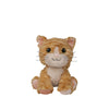 Meet the Olli Ella Dinkum Cat Binx - Ginger: a plush toy of a smiling orange tabby cat with big round eyes, pink nose, and white belly, sitting upright against a plain white background.