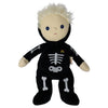 Olli Ella Dinky Dinkum Doll - Scully Skeleton features blonde hair, a black glow-in-the-dark skeleton costume, and a small rainbow detail on the chest.