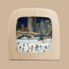 The "Silhouette Only - Christmas in New York for Toverlux Lamp" features an illustration of people ice skating at night, framed by city buildings and a starry sky, capturing the festive spirit of New York.