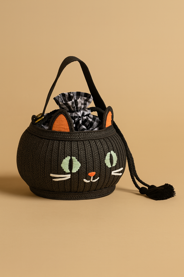Meri Meri Cat Halloween Basket - Black