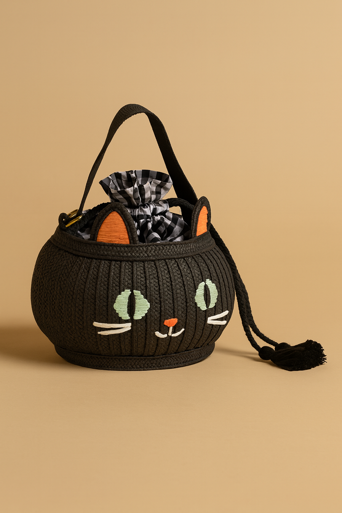 Meri Meri Cat Halloween Basket - Black