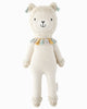 Cuddle + Kind Lucas the Llama is a hand-knit, fair trade doll with cream-colored fur, a smiling face, and a colorful tassel collar—an adorable handmade toy perfect for any child.