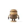 A 3D illustration of Boyhood Minion Bob, featuring a spherical wooden head styled like King Bob from the Minions movies, and body with metal arms and legs, set against