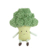 The Mon Ami - Bro Broccoli Plush Toy features a fluffy green top, light green stem, smiling face, striped limbs, and brown feet—an adorable stuffed veggie perfect for vegetable lovers.