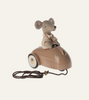 Mouse stuffed animal driving car toy