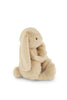 The Snuggle Bunnies - Frankie the Hugging Bunny - Caramel is a soft, light brown plush bunny with long floppy ears, round tail, and stitched features, sitting upright facing left against a plain white background.