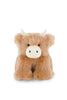 Snuggle Bunnies - Hilda The Highland Cow - Caramel is a soft, light brown plush with white horns, black eyes, and a cream snout—an adorable cuddle companion and perfect for baby showers.