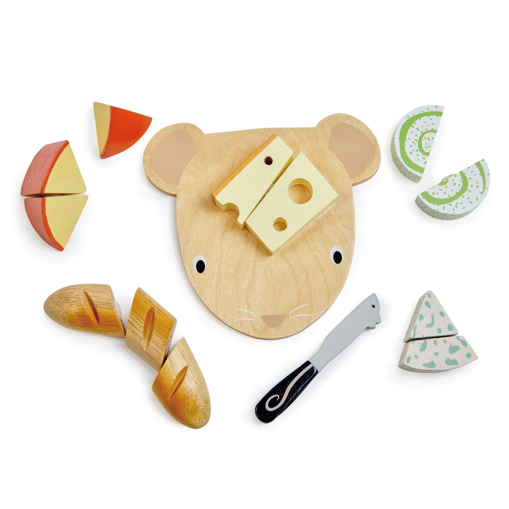 Wooden sliceable cheese board toy