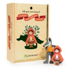 Your Story of Little Red Riding Hood is a wooden box set that includes Little Red Riding Hood and wolf figurines, in a decorative plywood box with themed illustrations, branded by Tender Leaf.