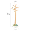 A Forest Coat Stand shaped like a tree, designed especially for children. It stands 107 cm tall and the base diameter is 29 cm. The stand features multiple branching hooks and a white base.