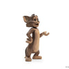 The Boyhood Tom & Jerry X Tom, Small features a solid oak figurine of Jerry the mouse standing upright with a cheerful smile and playful pose, embodying his fun rivalry with Tom, set against a plain white background.