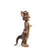 A small solid oak figurine named Boyhood Tom & Jerry X Tom, shown in profile with large ears and a long tail, looking upward. Perfect gift for Tom and Jerry fans. Plain white background.