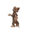 The Boyhood Tom & Jerry X Tom, Small is a solid oak figurine of Tom standing upright with one arm raised and the other on his hip—a charming gift for fans, shown against a plain white background.
