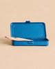 Open blue Toyo - Steel Stackable Storage Box T-192 containing two colored pencils.