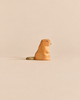 Handcrafted wooden Ostheimer Beaver - Sitting figurine shown in a seated position.