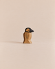 Handmade Holzwald Penguin, Small, crafted from wood with a black head and beak.