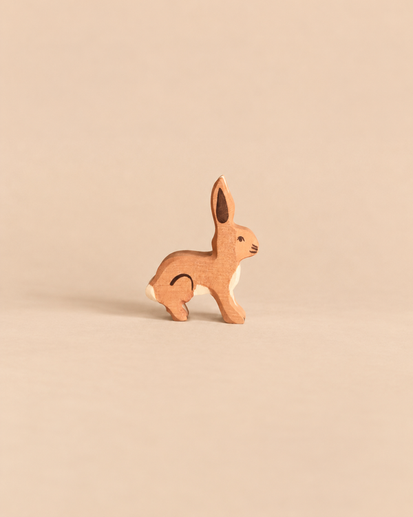 Holztiger Rabbit, Standing, a handcrafted wooden toy figure of a standing rabbit, perfect for open-ended play.