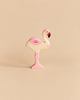 Holztiger Flamingo handcrafted wooden toy painted in shades of pink and black.