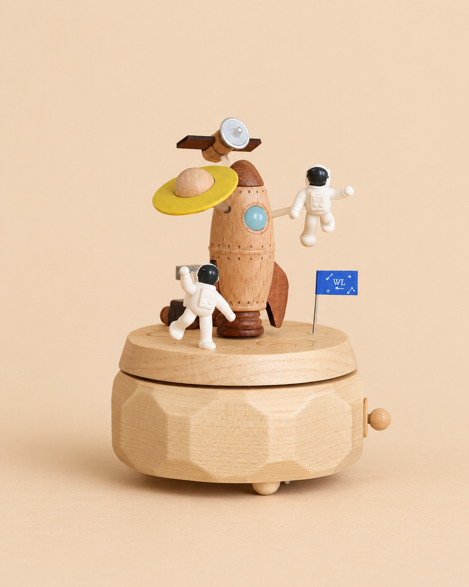 Space and Astronaut Spaceship Music Box– Odin Parker