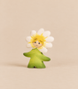 Bumbu Handmade Wooden Flower Child Daisy figurine featuring a child with a daisy head and a green stem body.