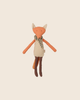 The PRE-ORDER: Maileg Fox, Little Brother (Estimated Arrival Early November) is a cotton plush with an orange head and arms, cream body, brown legs, and a plaid scarf, standing upright against a plain light background.