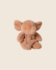 The PRE-ORDER: Maileg Elephant Plush, Medium - Vintage Rose sits upright with large ears and a small ribbon around its neck against a beige background. Estimated arrival early September.