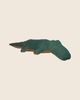The PRE-ORDER: Maileg Safari friends, Crocodile, Giant (arriving mid-November) is a soft, plush toy with brown details, crafted from knitted cotton, lying flat on a light background—ideal for cozy floor play.
