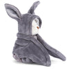 Bukowski - Ziggy Bat is a plush animal wrapped in a soft gray hooded blanket with bat ears and a cloak-like design, sitting upright and facing right—perfect for Halloween.